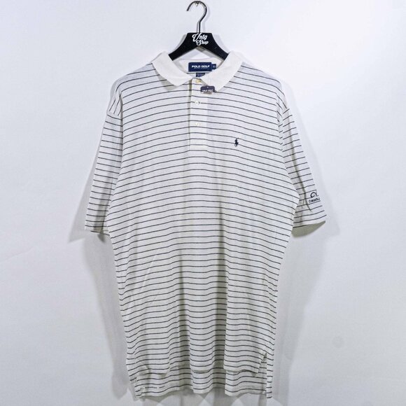 Polo Golf Ralph Lauren Striped Polo Shirt XL Cordevalle Linen Cotton Preppy - Picture 1 of 6